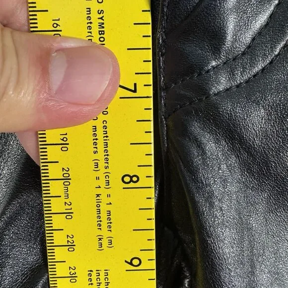 Gap Leather Pants Womens Size 4 Black Boot Cut Biker Grunge Y2K Lined - Picture 5 of 10